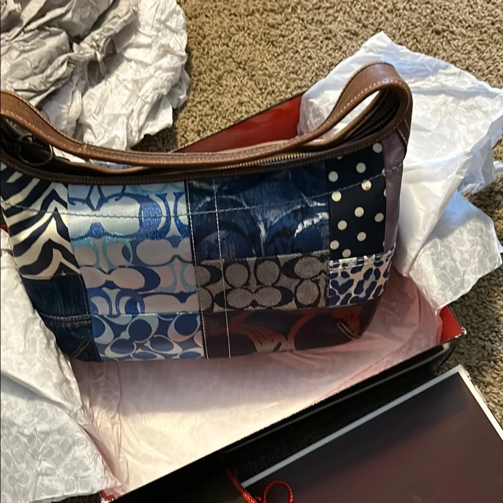 Coach Patchwork Shoulder Bag - Multicolor 10808 - Picture 3 of 7
